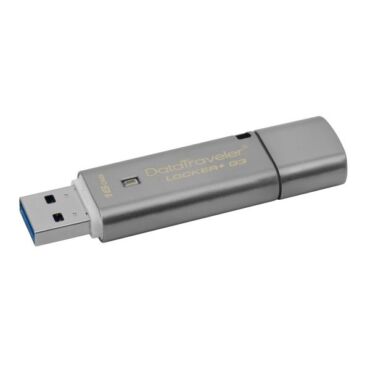KINGSTON PENDRIVE 16GB, DT LOCKER+ G3 USB 3.0, FÉM, TITKOSÍTOTT (135/20)