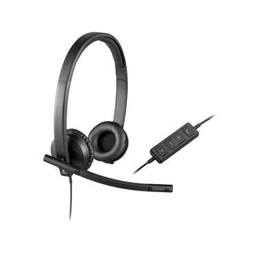 LOGITECH FEJHALLGATÓ 2.0 - H570E STEREO VEZETÉKES MIKROFONOS, FEKETE