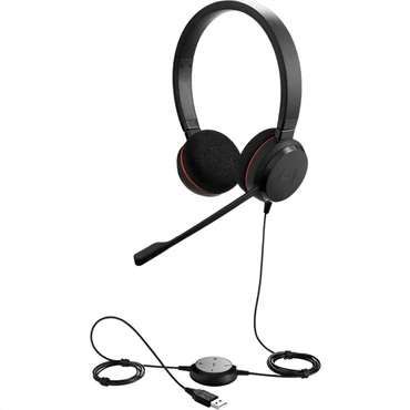 JABRA FEJHALLGATÓ - EVOLVE 20 UC DUO STEREO VEZETÉKES, MIKROFON