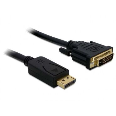 DELOCK kábel Displayport 1.1 male to DVI 24+1 male passzív, 2m, fekete