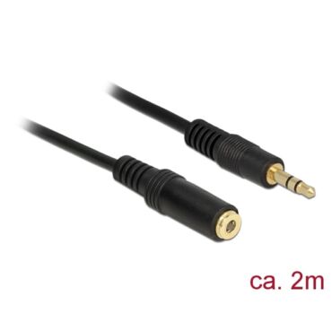 DELOCK kábel Stereo jack 3.5mm 3 pin male/female hosszabbító, 2m